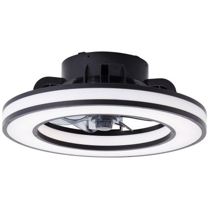 Brilliant - Ventoinha de teto LED RGBW regulável MONDELLO LED/26W/230V 2700-6500K diâmetro 41 cm preto + comando