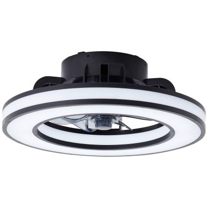 Brilliant - Ventoinha de teto LED RGBW regulável MONDELLO LED/26W/230V 2700-6500K diâmetro 41 cm preto + comando