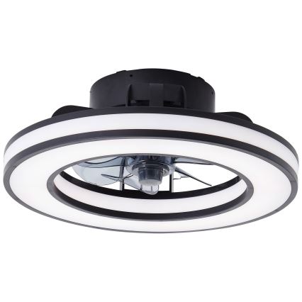 Brilliant - Ventoinha de teto LED RGBW regulável MONDELLO LED/26W/230V 2700-6500K diâmetro 41 cm preto + comando