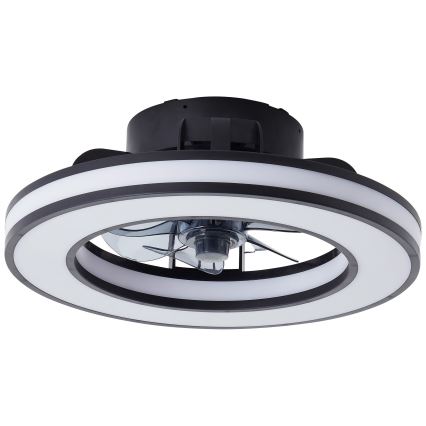 Brilliant - Ventoinha de teto LED RGBW regulável MONDELLO LED/26W/230V 2700-6500K diâmetro 41 cm preto + comando