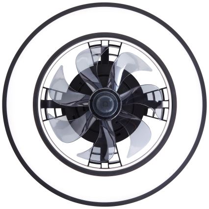 Brilliant - Ventoinha de teto LED RGBW regulável MONDELLO LED/26W/230V 2700-6500K diâmetro 41 cm preto + comando