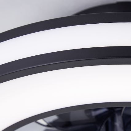 Brilliant - Ventoinha de teto LED RGBW regulável MONDELLO LED/26W/230V 2700-6500K diâmetro 41 cm preto + comando