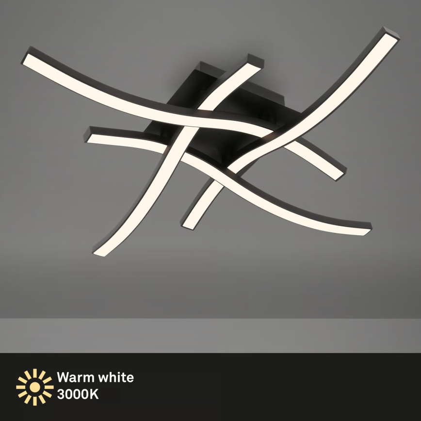 Brilo 3677-045 - Plafon LED/14,4W/230V preto