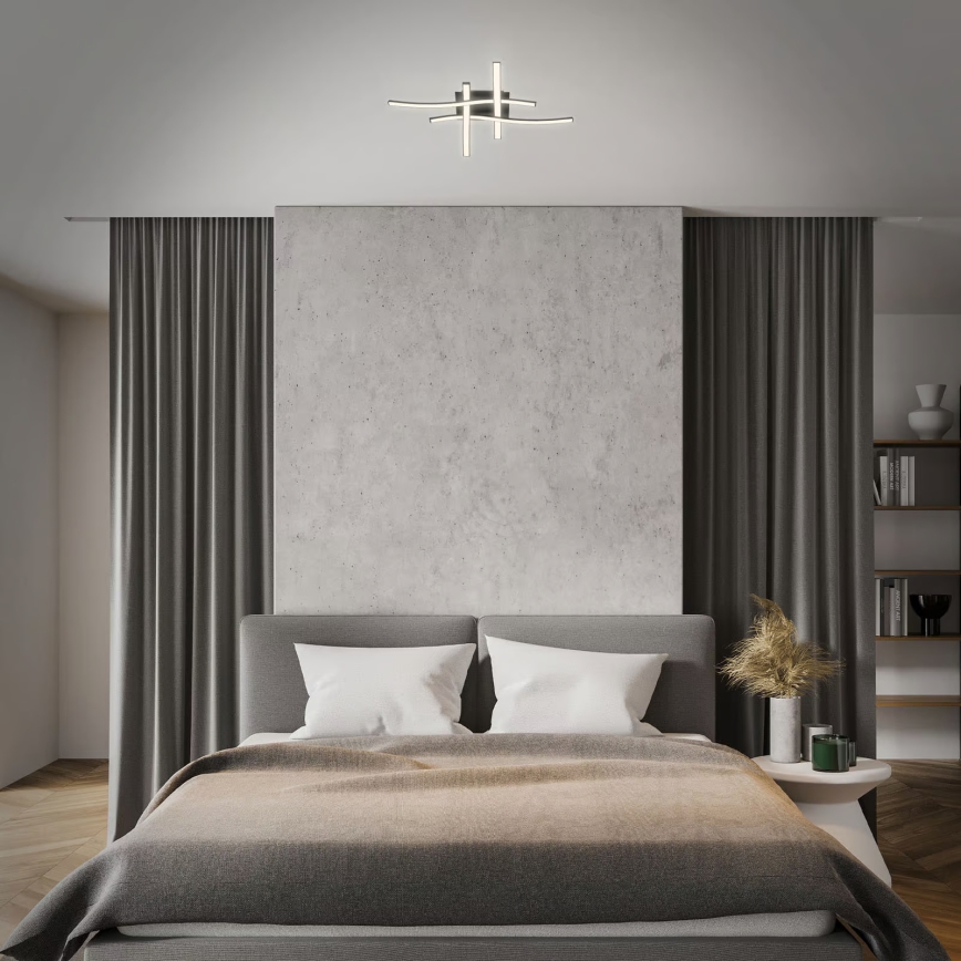 Brilo 3677-045 - Plafon LED/14,4W/230V preto