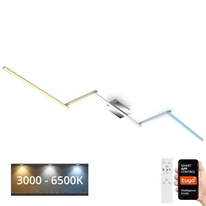 Brilo 3737-018 - Iluminação de teto LED com regulação SMART LED/24W/230V 3000-6500K Wi-Fi Tuya + controlo remoto