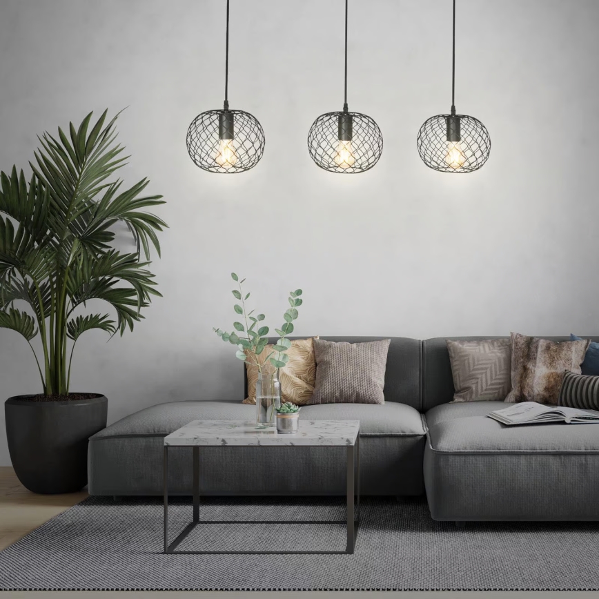 Brilo 4037-035 - Lustre suspenso por cabo 3xE27/40W/230V