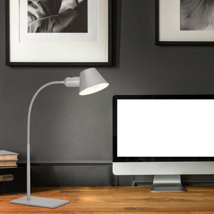 Brilo - Candeeiro de mesa 1xE27/10W/230V cromo mate