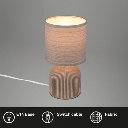 Brilo - Candeeiro de mesa INO 1xE14/10W/230V castanho