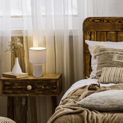 Brilo - Candeeiro de mesa INO 1xE14/10W/230V castanho