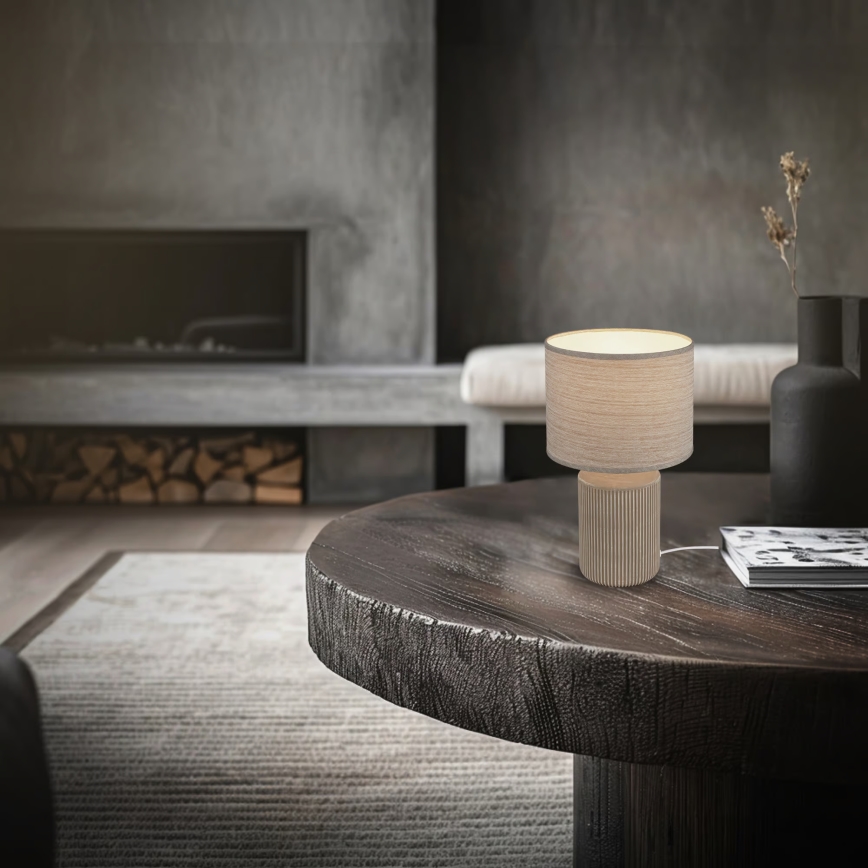 Brilo - Candeeiro de mesa INO 1xE14/10W/230V castanho