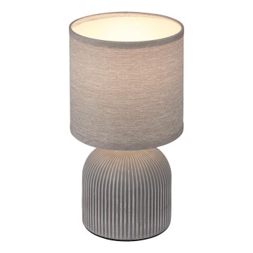 Brilo - Candeeiro de mesa INO 1xE14/10W/230V cinzento