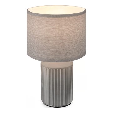 Brilo - Candeeiro de mesa INO 1xE14/10W/230V cinzento