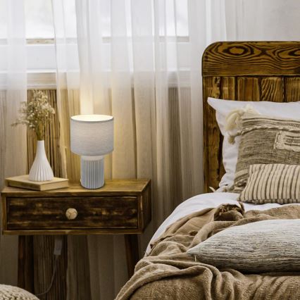 Brilo - Candeeiro de mesa INO 1xE14/10W/230V cinzento