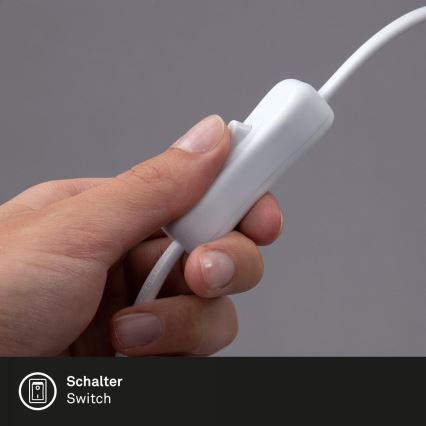 Brilo - Candeeiro de mesa LED Flexível com clipe TRASNA LED/7,5W/230V branco