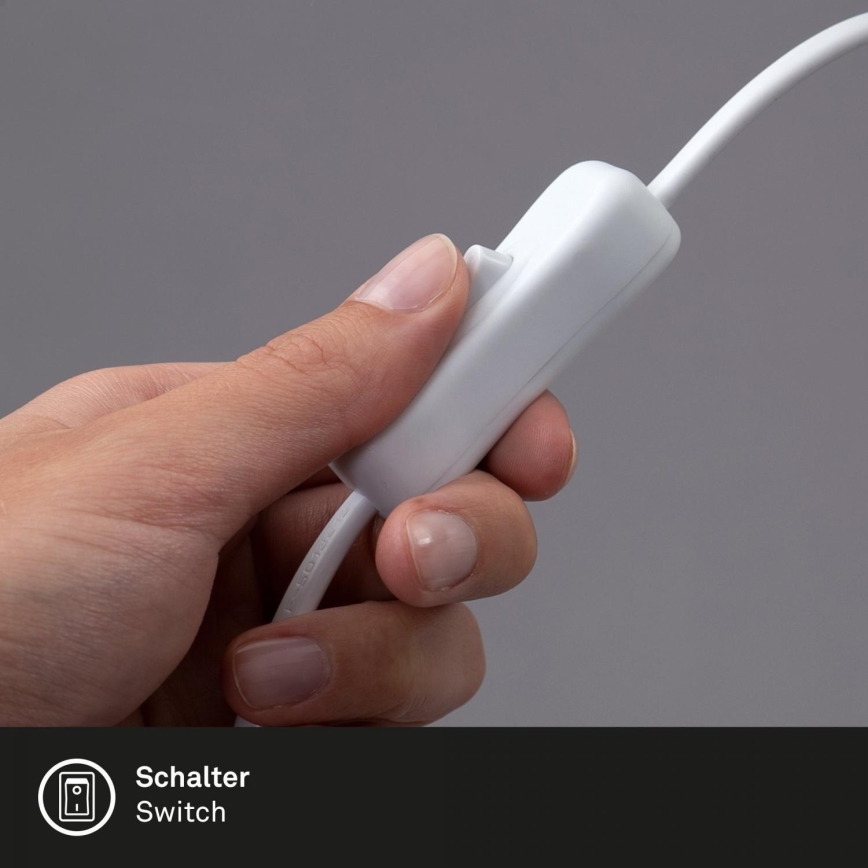 Brilo - Candeeiro de mesa LED Flexível com clipe TRASNA LED/7,5W/230V branco