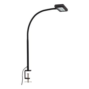 Brilo - Candeeiro de mesa LED Flexível com clipe TRASNA LED/7,5W/230V preto