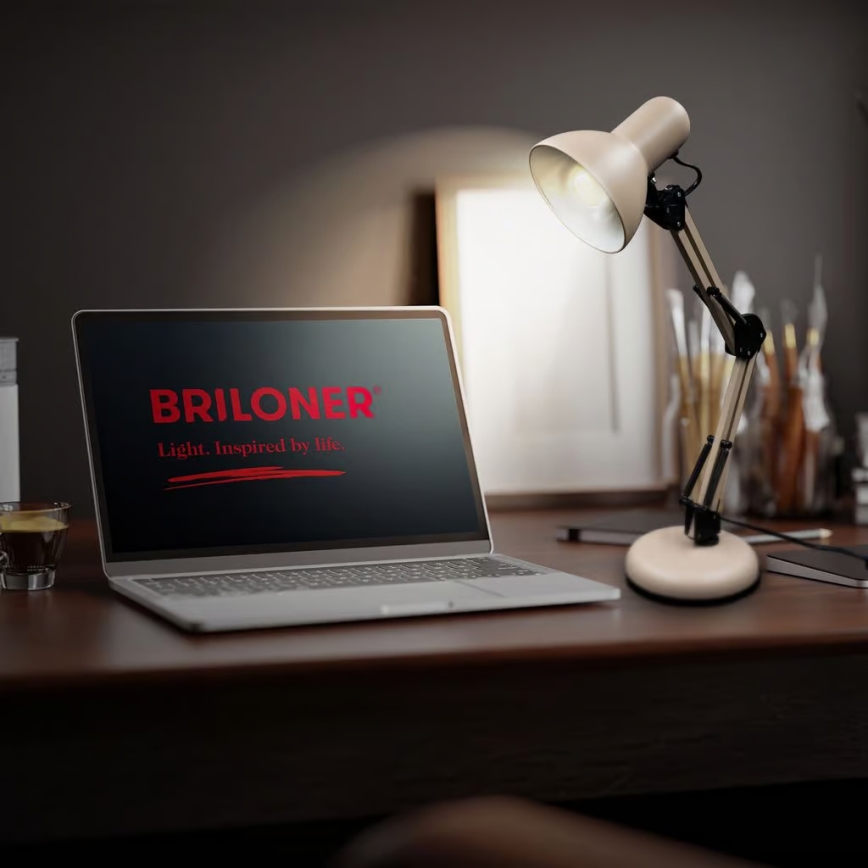 Brilo - Candeeiro de mesa PIXA 1xE14/25W/230V bege