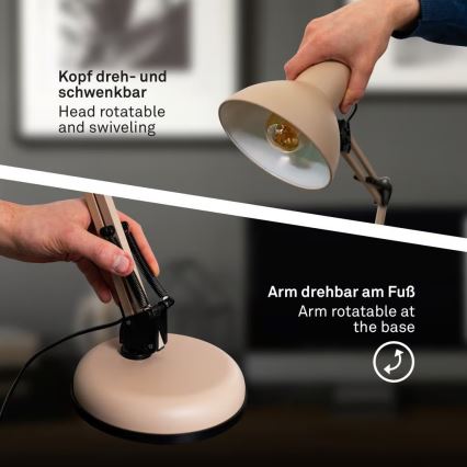 Brilo - Candeeiro de mesa PIXA 1xE14/25W/230V bege