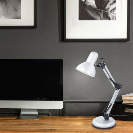 Brilo - Candeeiro de mesa PIXA 1xE14/25W/230V prateado