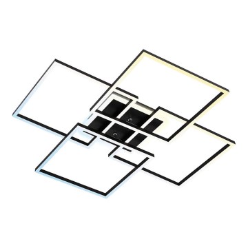 Brilo - Candeeiro de tecto LED dimerizável FRAME LED/50W/230V 2700-6500K 72,4x72,4cm preto Wi-Fi Tuya + comando remoto