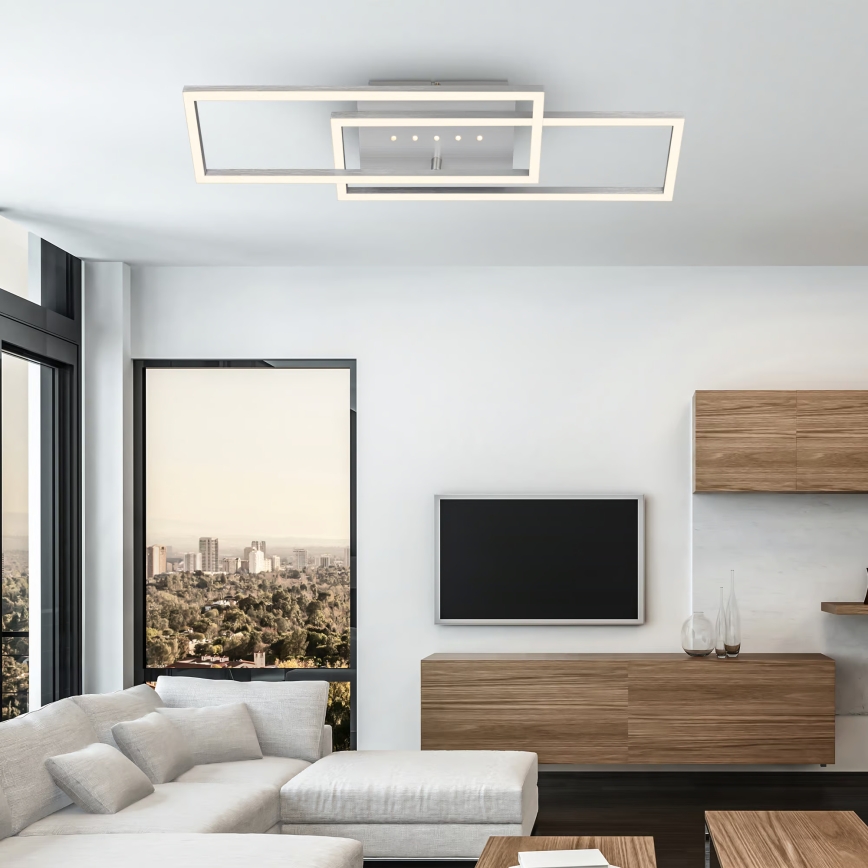 Brilo - Candeeiro de tecto LED dimerizável LED/30W/230V 3000K cromo mate