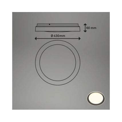 Brilo - Candeeiro de tecto LED IJUS LED/24W/230V 3000K Ø 43 cm