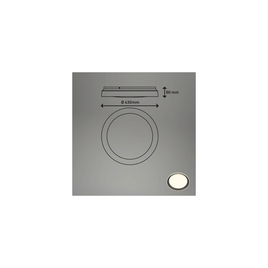 Brilo - Candeeiro de tecto LED IJUS LED/24W/230V 3000K Ø 43 cm