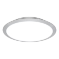 Brilo - Candeeiro de tecto LED para casa de banho CTS LED/21W/230V 3000/4000K IP44 Ø 37 cm cromo mate
