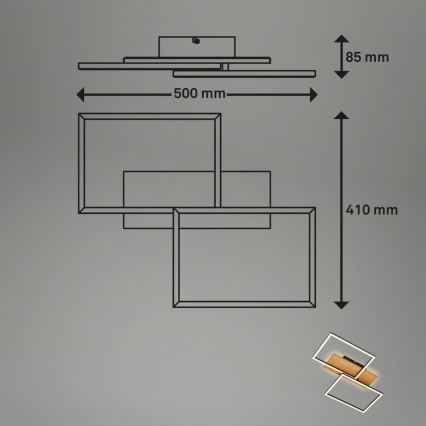 Brilo - Candeeiro de teto LED dimerizável CORNICE LED/30W/230V 3000K