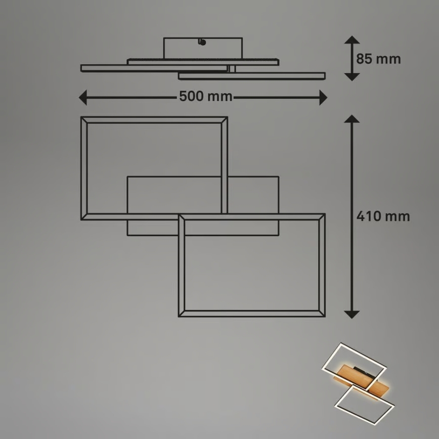Brilo - Candeeiro de teto LED dimerizável CORNICE LED/30W/230V 3000K