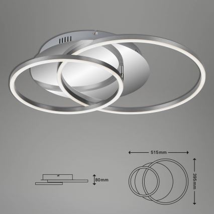 Brilo - Candeeiro de teto LED dimerizável FRAMES LED/14W/230V + LED/22W 3000K