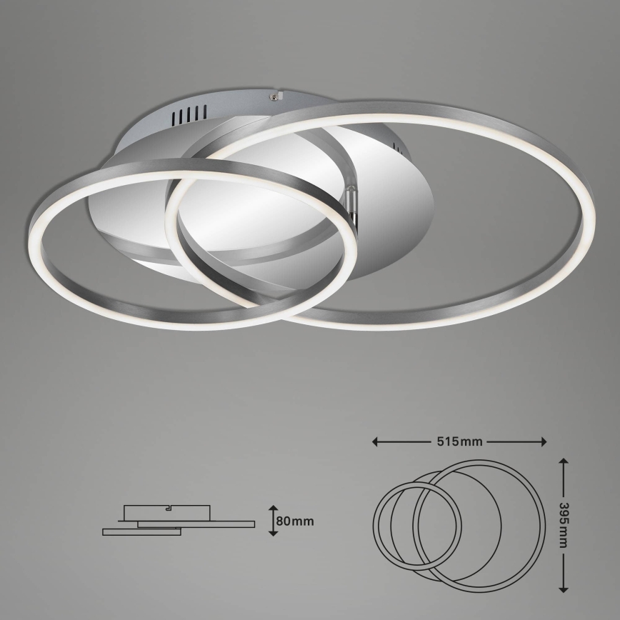 Brilo - Candeeiro de teto LED dimerizável FRAMES LED/14W/230V + LED/22W 3000K