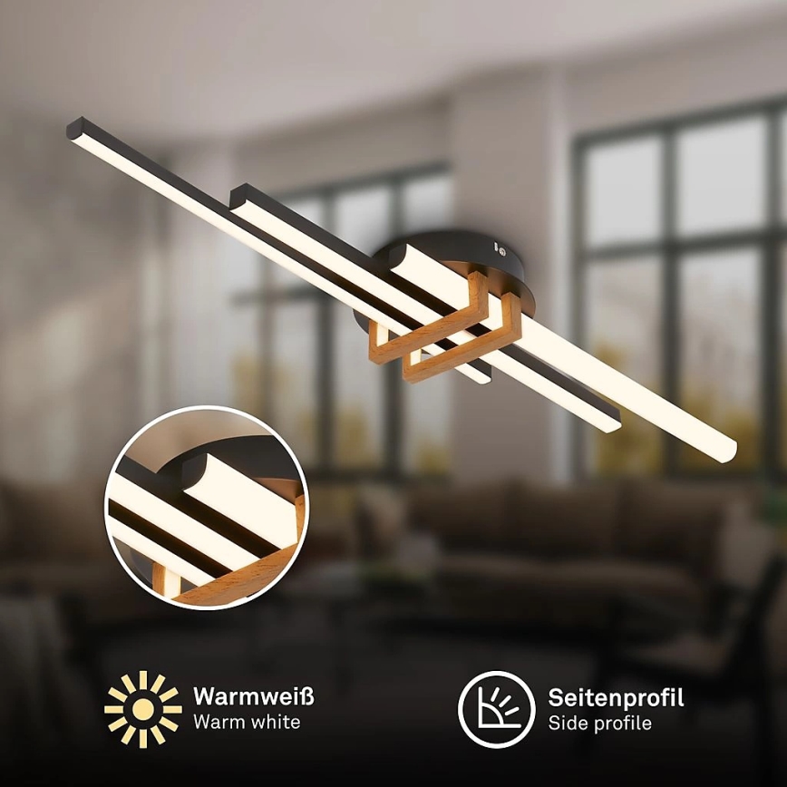 Brilo - Candeeiro de teto LED TINKA LED/21W/230V 3000K preto