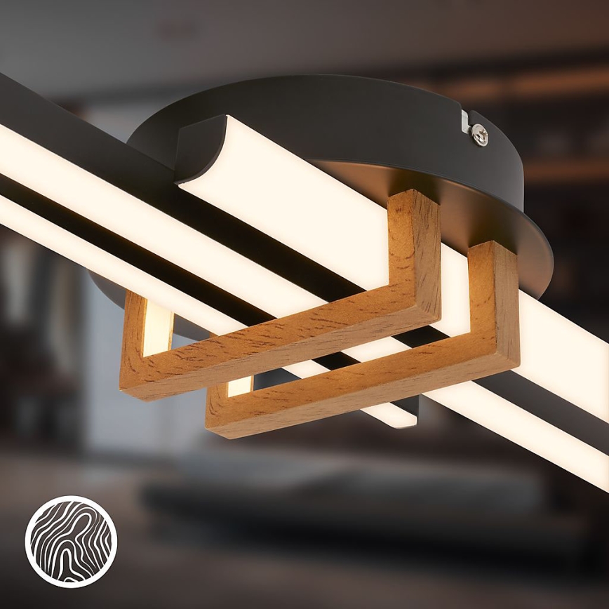 Brilo - Candeeiro de teto LED TINKA LED/21W/230V 3000K preto