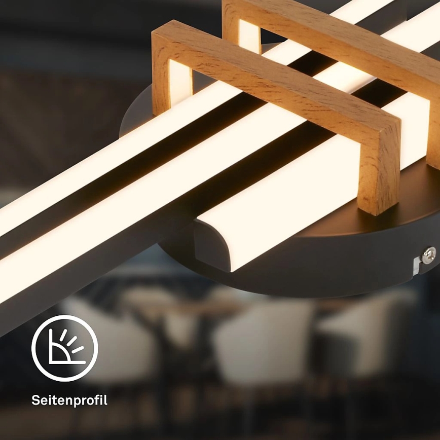 Brilo - Candeeiro de teto LED TINKA LED/21W/230V 3000K preto