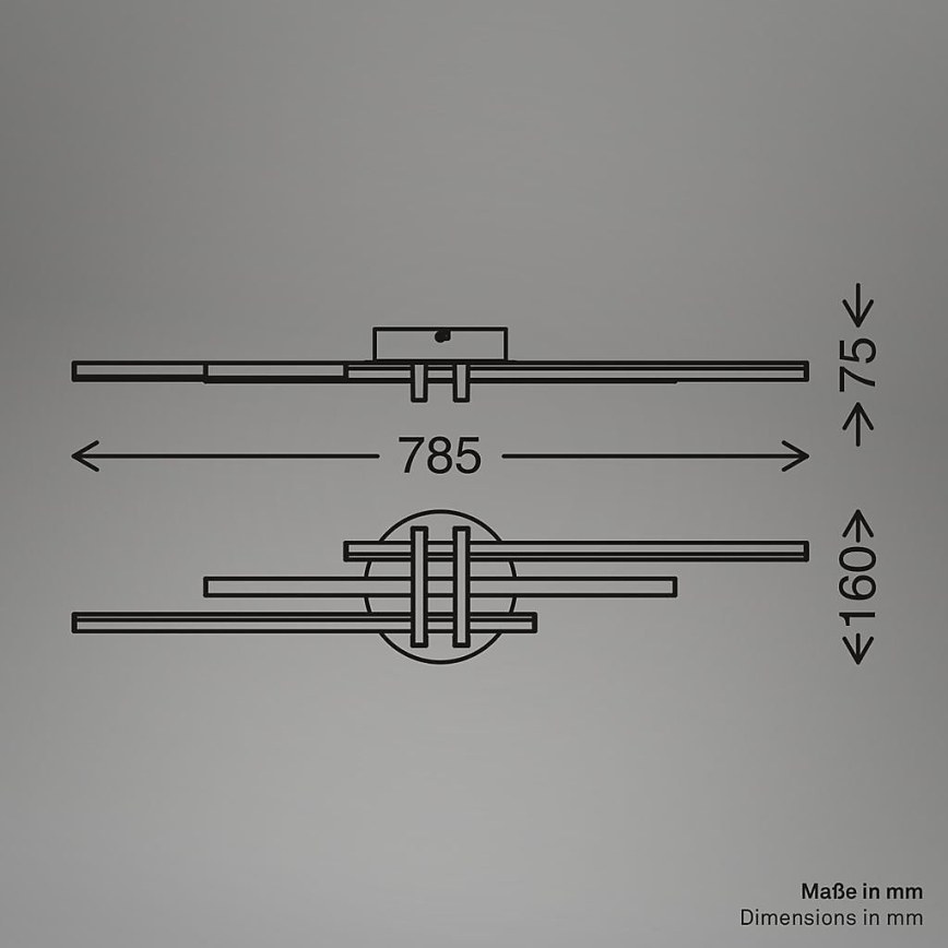 Brilo - Candeeiro de teto LED TINKA LED/21W/230V 3000K preto