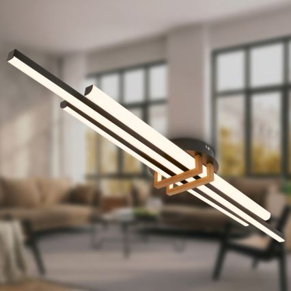 Brilo - Candeeiro de teto LED TINKA LED/30W/230V 3000K, preto