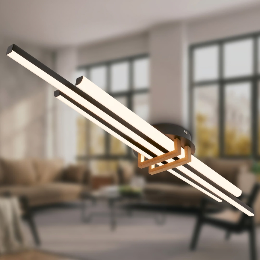 Brilo - Candeeiro de teto LED TINKA LED/30W/230V 3000K, preto