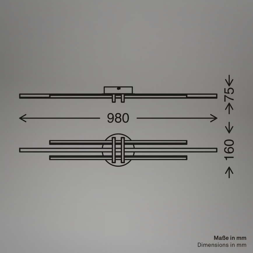 Brilo - Candeeiro de teto LED TINKA LED/30W/230V 3000K, preto