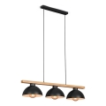 Brilo - Candeeiro suspenso 3xE27/40W/230V árvore da borracha