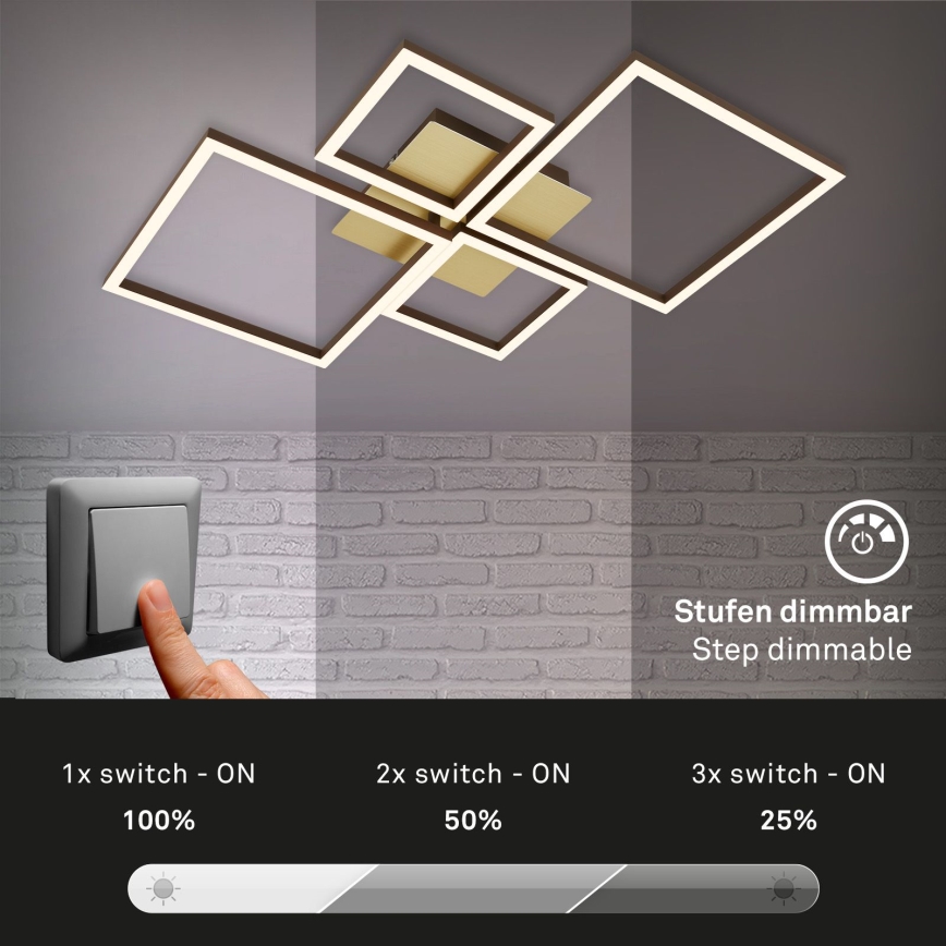 Brilo - Candelabro integrado LED com regulação FRAME LED/44W/230V