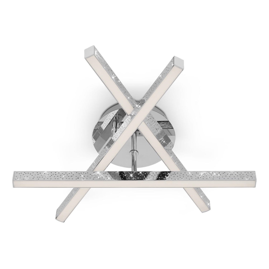 Brilo - Candelabro integrado LED REY 3xLED/5W/230V cromado brilhante