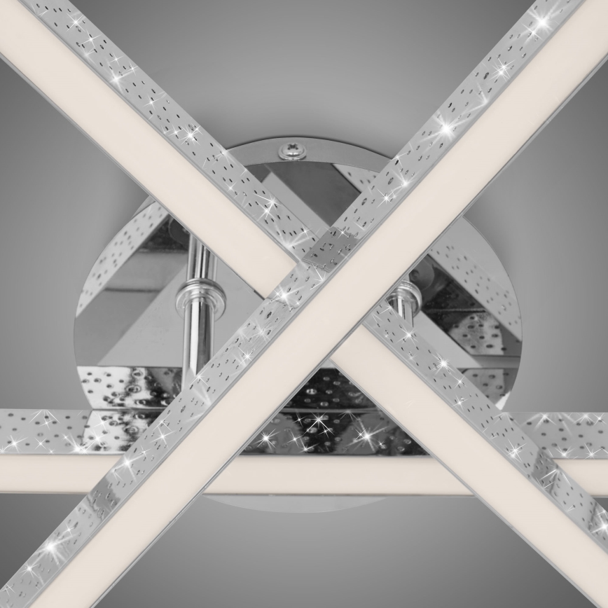 Brilo - Candelabro integrado LED REY 3xLED/5W/230V cromado brilhante