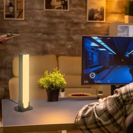 Brilo - CONJUNTO 2x LED RGBIC Candeeiro de mesa com regulação LED/12W/230V 3000-6500K Wi-Fi Tuya