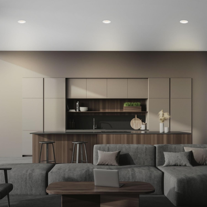 Brilo - CONJUNTO 3x Focos de encastrar para casa de banho 1xGU10/9W/230V IP23 branco