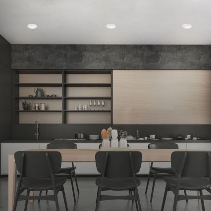 Brilo - CONJUNTO 3x Focos de encastrar para casa de banho 1xGU10/9W/230V IP23 branco