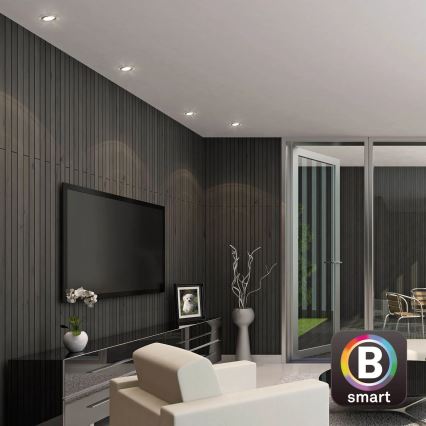 Brilo - CONJUNTO 3x LED RGBW Iluminação de casa de banho com regulação 1xGU10/4,9W/230V 2700-6500K Wi-Fi Tuya IP23 + controlo remoto