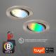 Brilo - CONJUNTO 3x LED RGBW Iluminação de casa de banho com regulação 1xGU10/4,9W/230V 2700-6500K Wi-Fi Tuya IP23 + controlo remoto