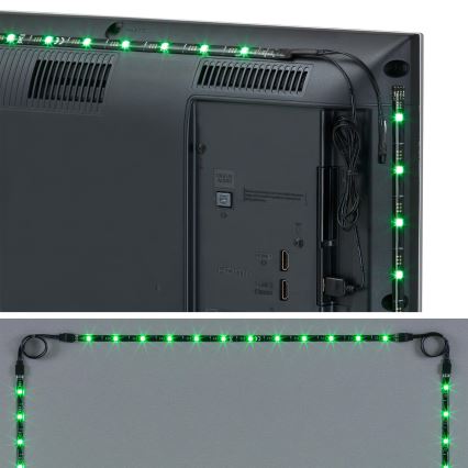 Brilo - Fita LED RGBW Regulável para TV 3m LED/2,5W/USB + controlo remoto