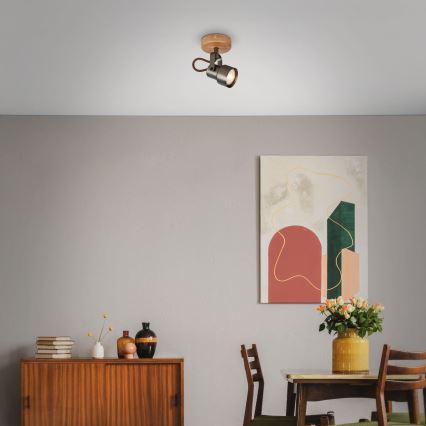 Brilo - Foco LED TAHUN 1xGU10/5W/230V castanho